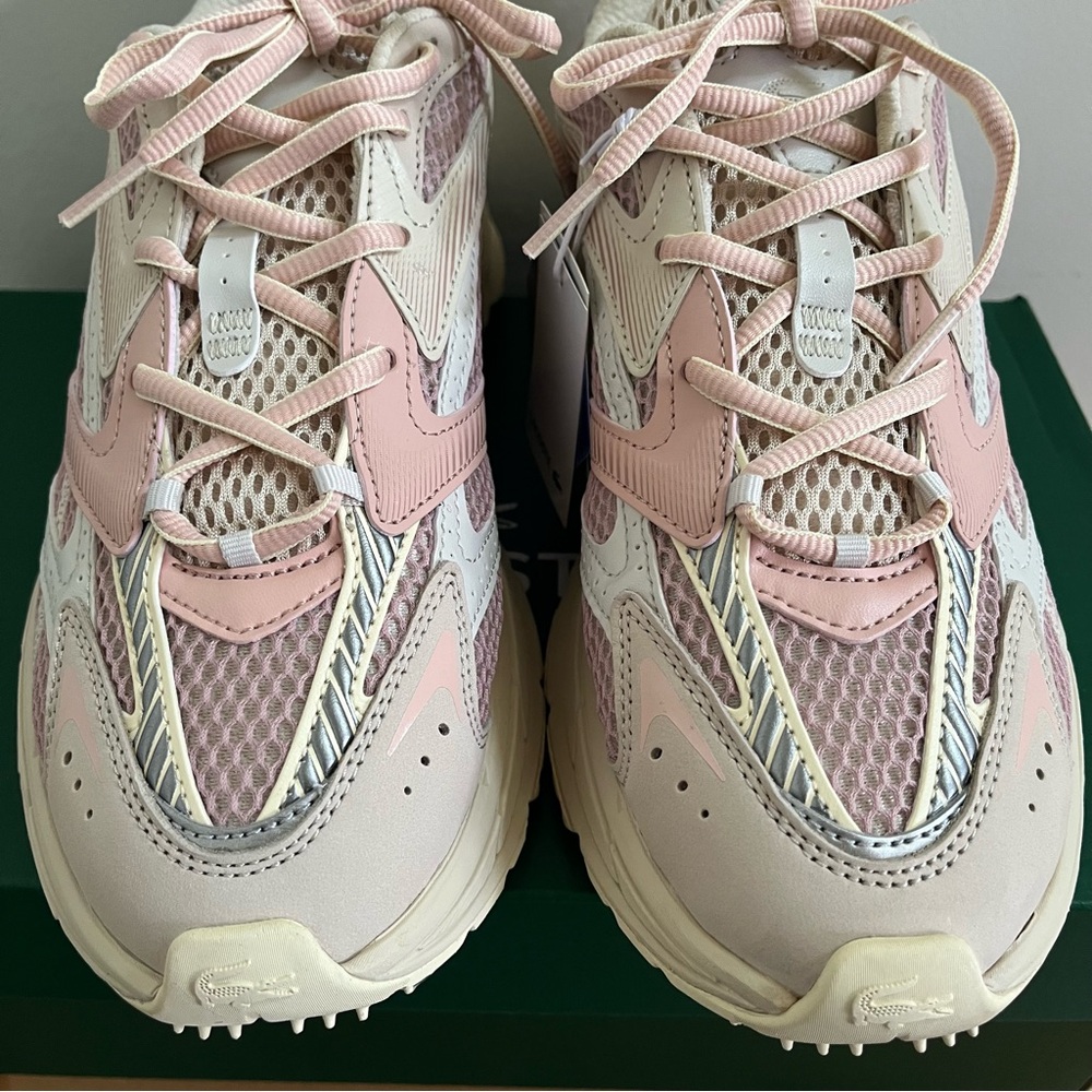 New Lacoste L003 Neo Shot Sneakers 125 1 SFA off white/light pink - Picture 5 of 11